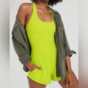 NWT Aerie Offline Hot Stuff Racerback Romper Neon Size small